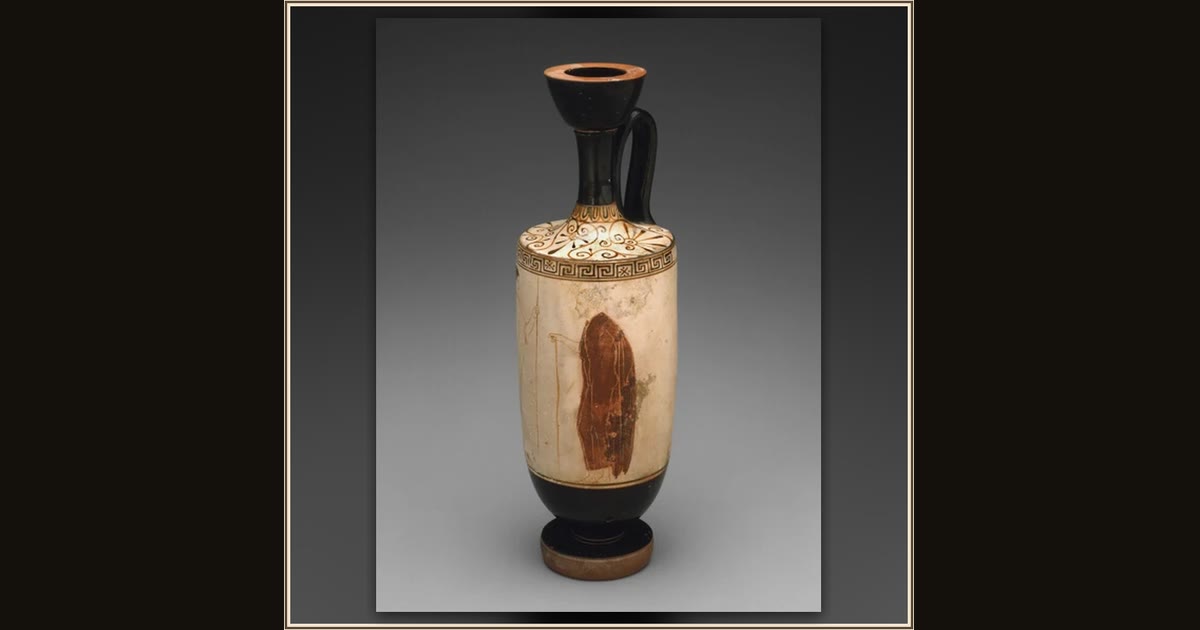 Lekythos (Oil Jar) by Attributed to the Achilles Painter, Greek; Athens