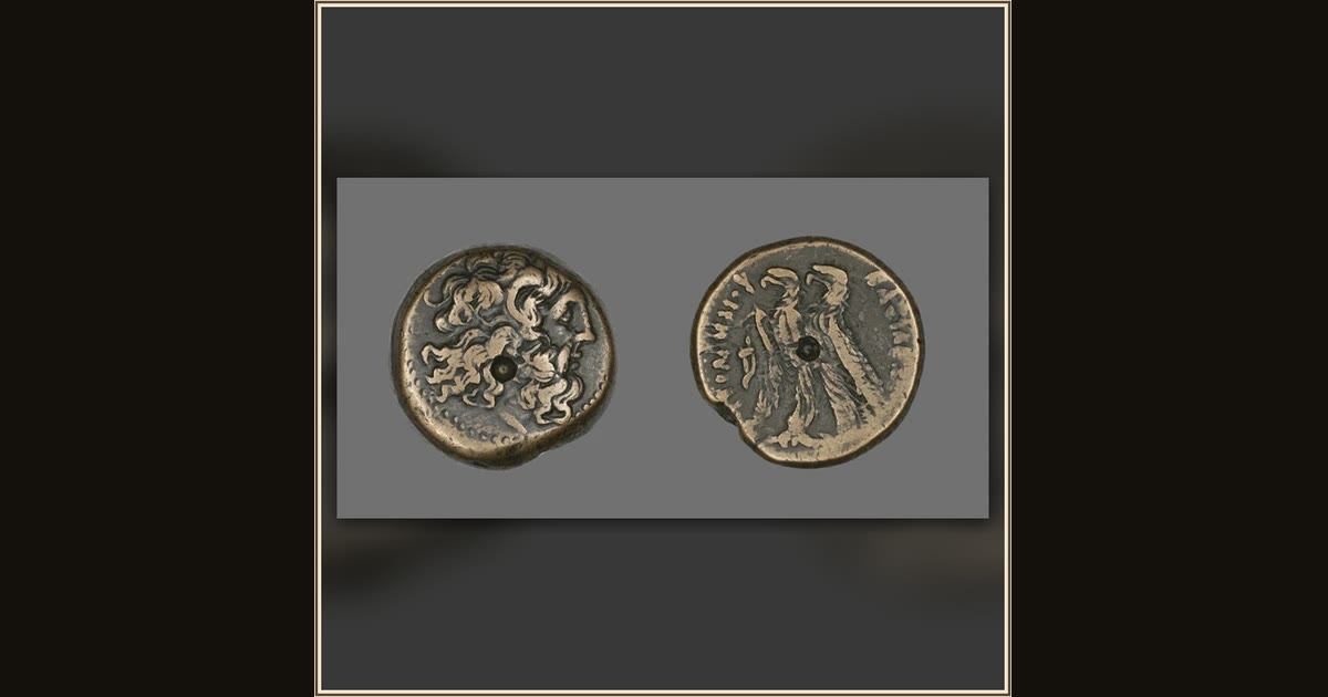Coin Depicting the God Zeus by Greek, Ptolemaic; minted in Egypt