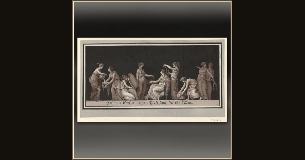 The Toilette of Circe, Awaiting Ulysses by Jean-Jacques Lequeu