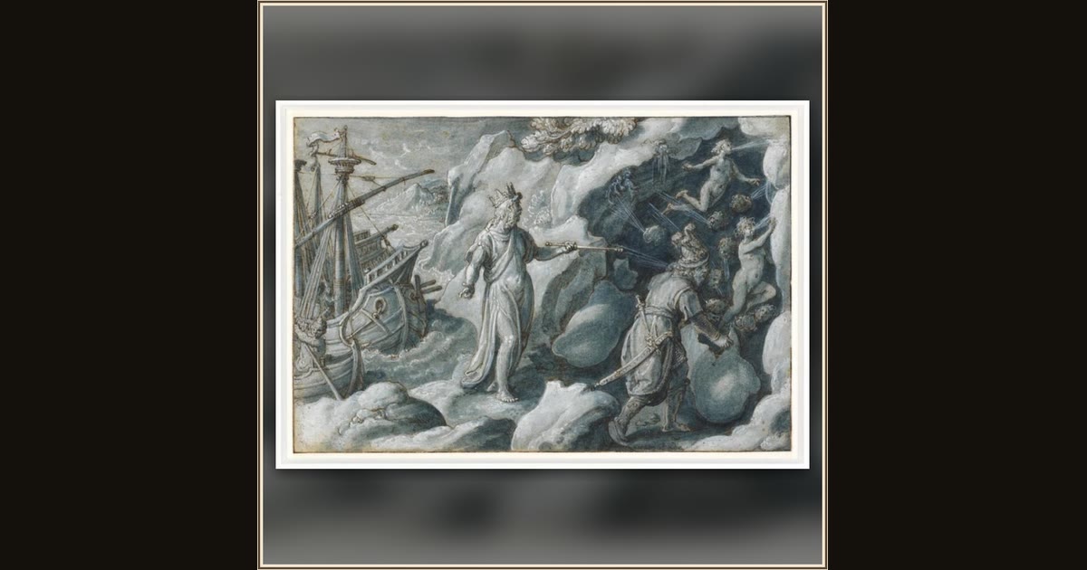 Ulysses and Aeolus in the Cave of the Winds by Johannes Stradanus