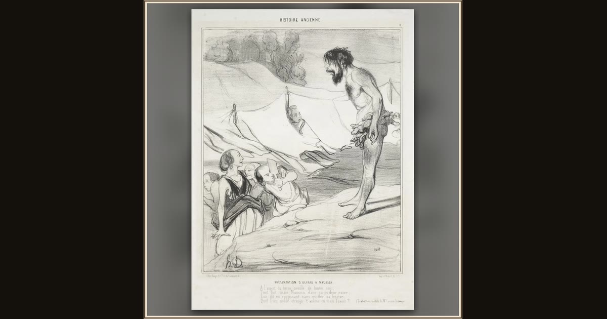 Introduction of Ulysses to Nausicaä by Honoré Daumier