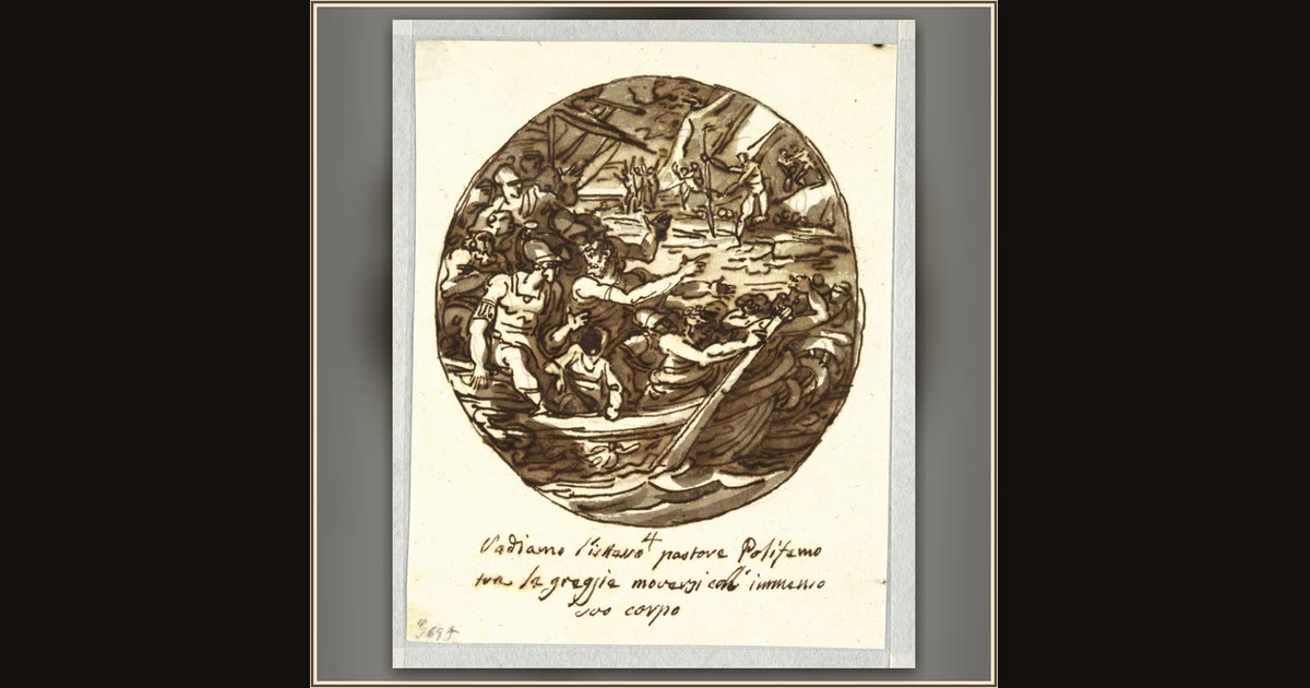 Ulysses Escapes the Cyclops's Cave by Felice Giani