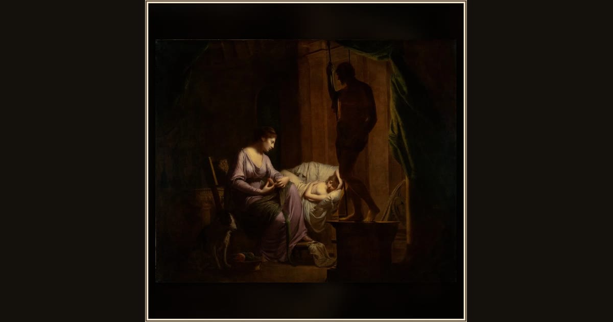Penelope Unraveling Her Web by Joseph Wright of Derby