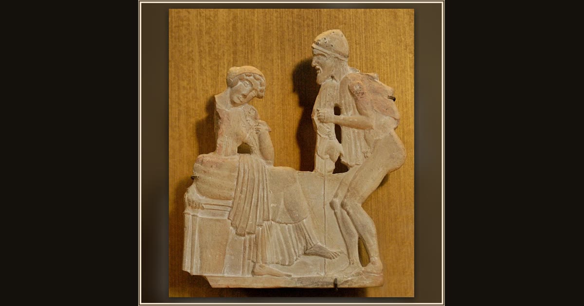 Melian relief of Odysseus and Penelope by Greek, Melian
