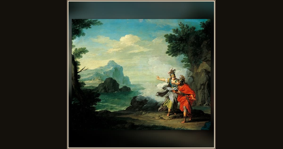 Athena Revealing Ithaca to Ulysses by Giuseppe Bottani