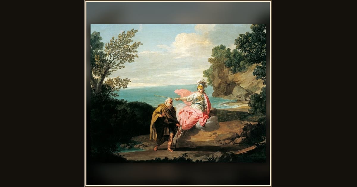 Ulysses Transformed by Athena into a Beggar by Giuseppe Bottani