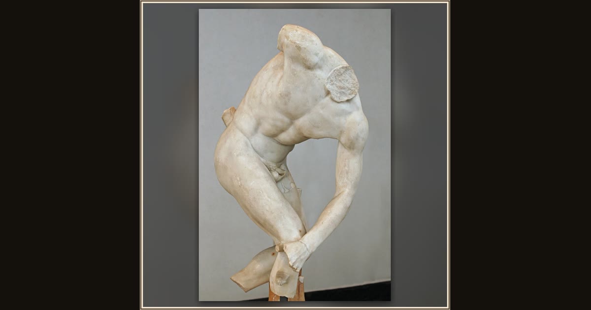 Discobolus of Castelporziano (Discus Thrower) by Roman copy after Myron