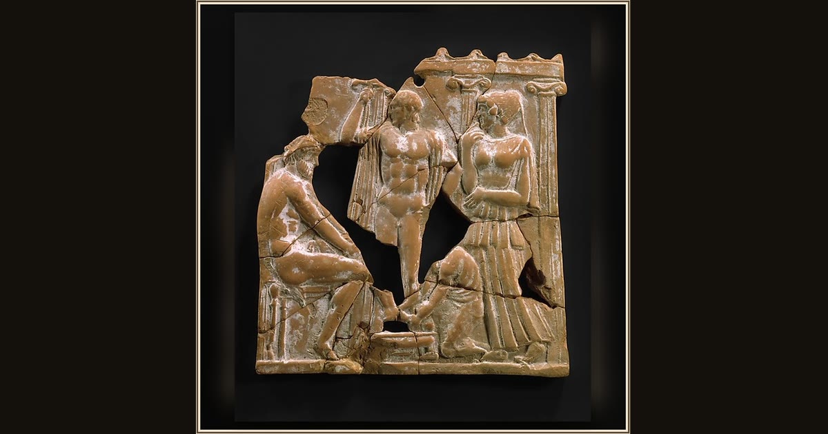 Terracotta plaque by Unknown