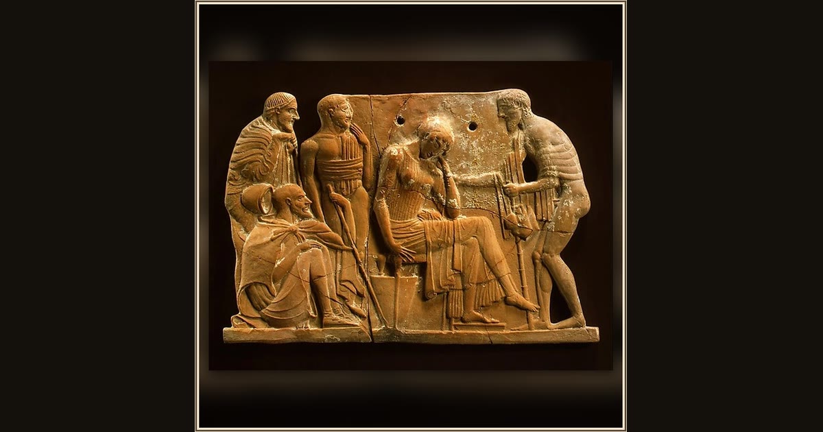 Terracotta plaque by Unknown