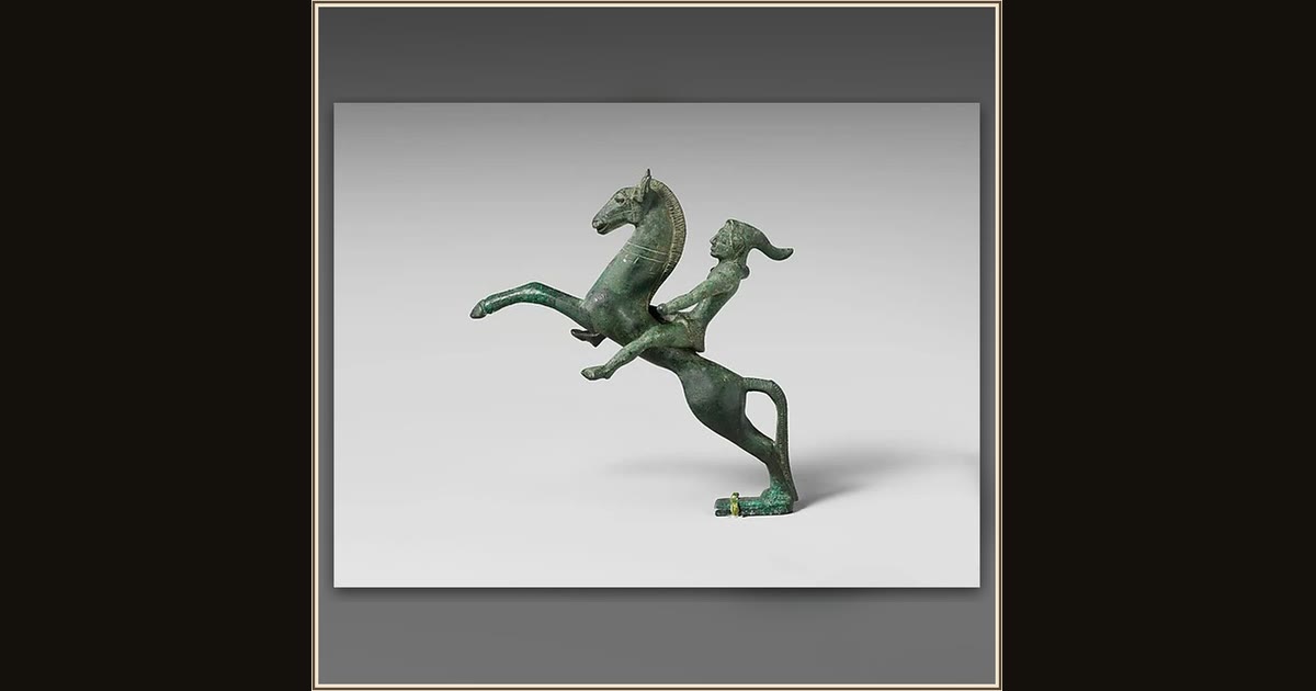 Bronze statuette of a Scythian mounted archer by Unknown