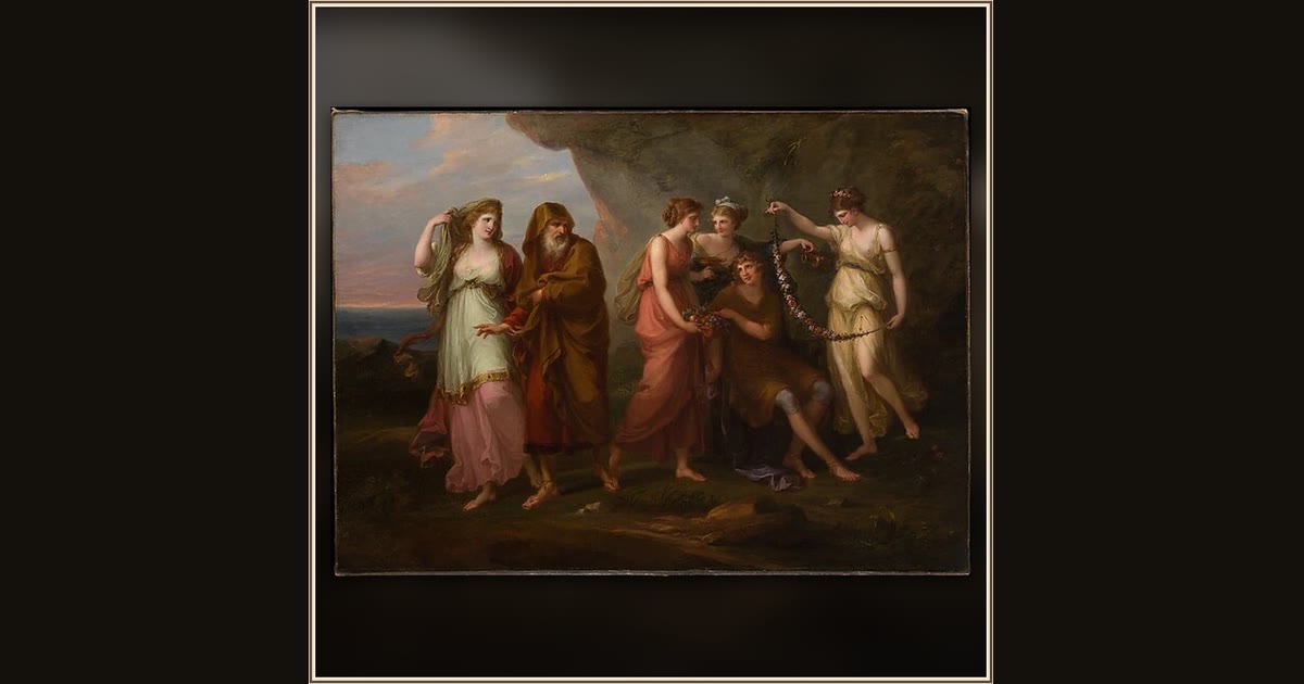 Telemachus and the Nymphs of Calypso by Angelica Kauffmann
