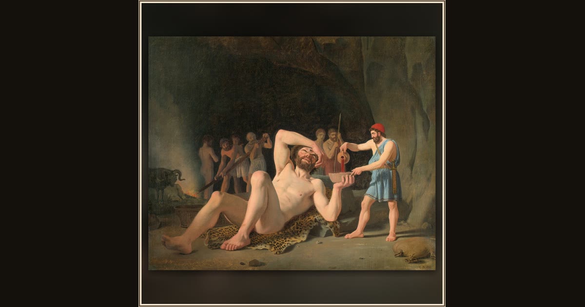 Ulysses in the Cave of Polyphemus by Constantin Hansen