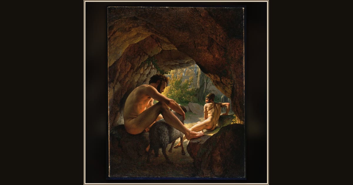 Ulysses Fleeing the Cave of Polyphemus by Christoffer Wilhelm Eckersberg