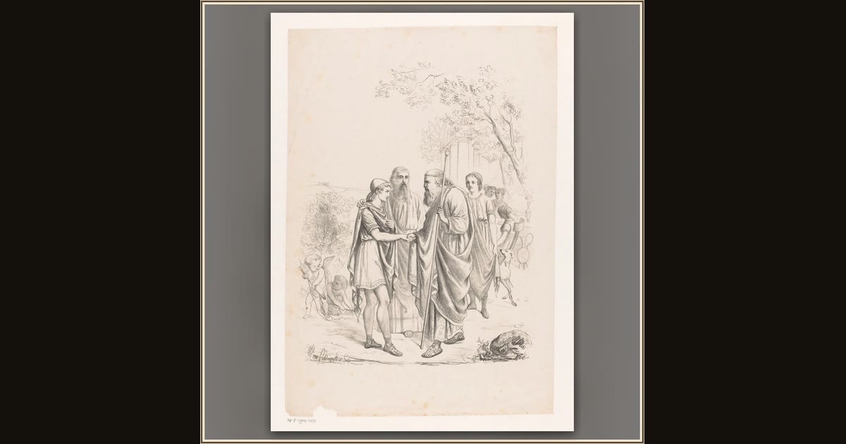 Telemachus Visits Nestor at Pylos by Anonymous (after antique)
