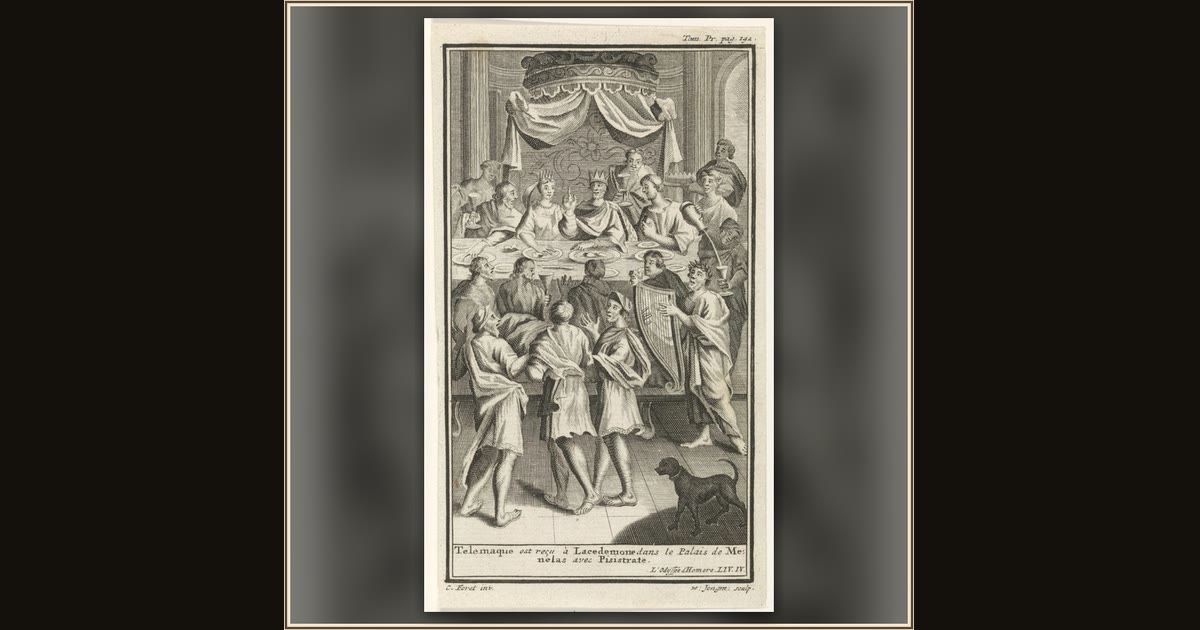 Telemachus in the Palace of Menelaus by Anonymous (book illustration)