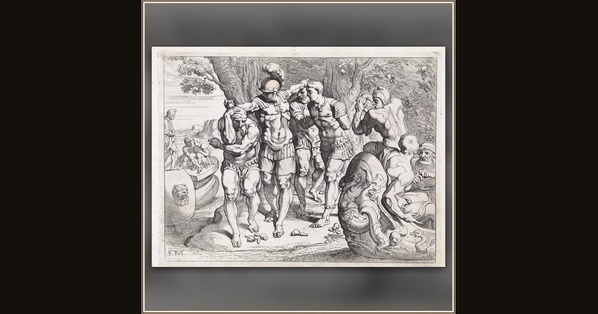 Odysseus in the Land of the Lotus-eaters by Theodoor van Thulden, after Francesco Primaticcio