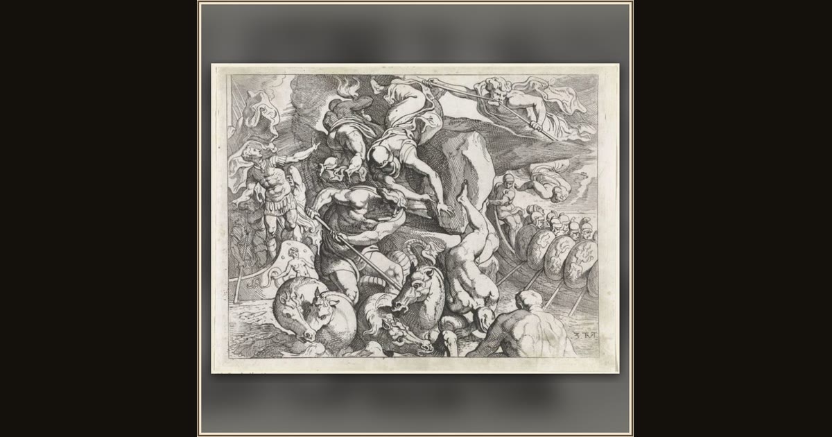 Neptune Raises a Storm Against Odysseus by Theodoor van Thulden, after Francesco Primaticcio