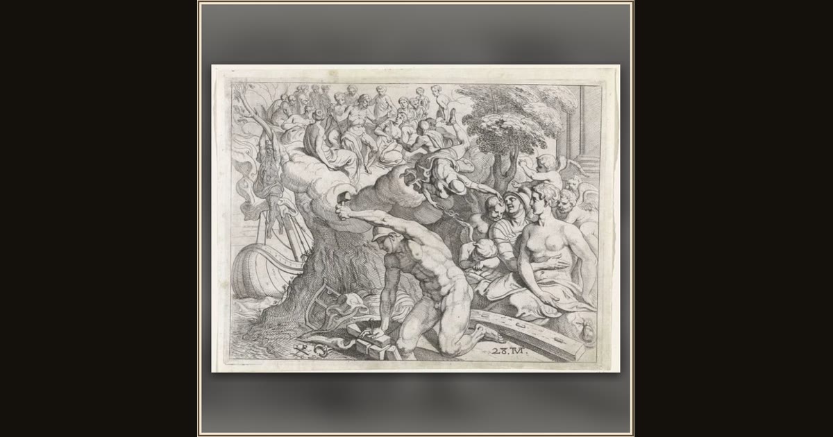 Odysseus and Calypso by Theodoor van Thulden, after Francesco Primaticcio
