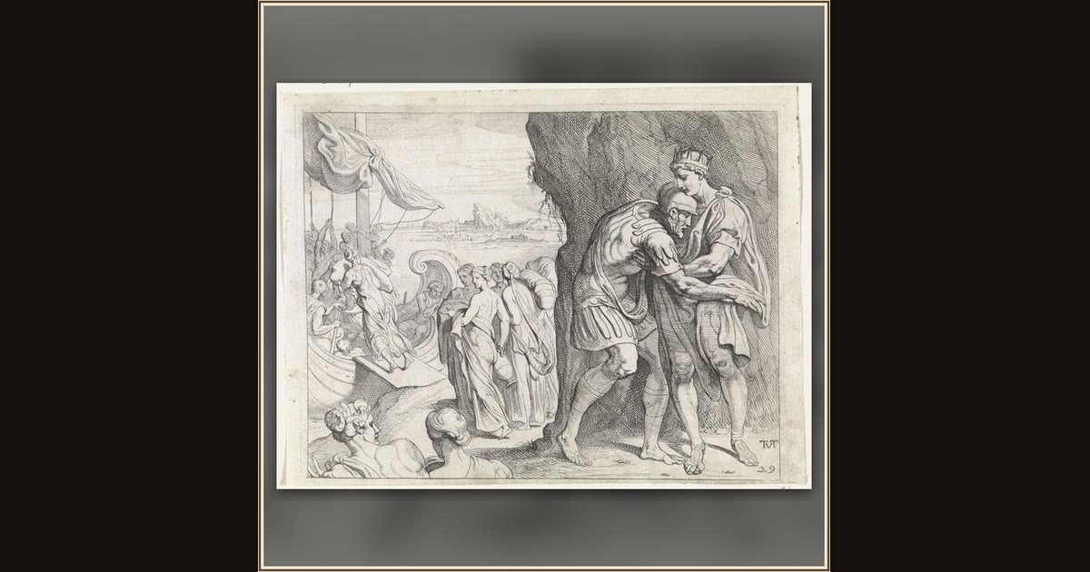 Odysseus takes leave of Alcinous by Theodoor van Thulden, after Francesco Primaticcio