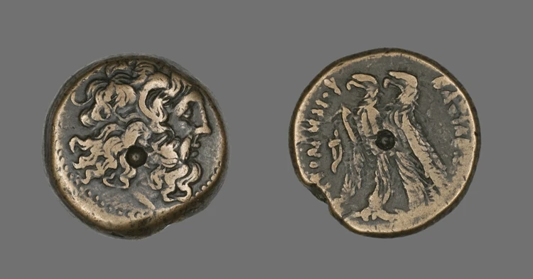 Coin Depicting the God Zeus — Greek, Ptolemaic; minted in Egypt, The Art Institute of Chicago