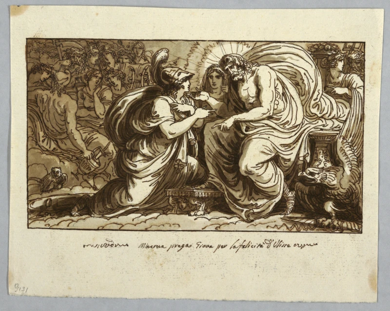 Minerva Asking Jupiter for the Happiness of Ulysses — Felice Giani, Cooper Hewitt, Smithsonian Design Museum
