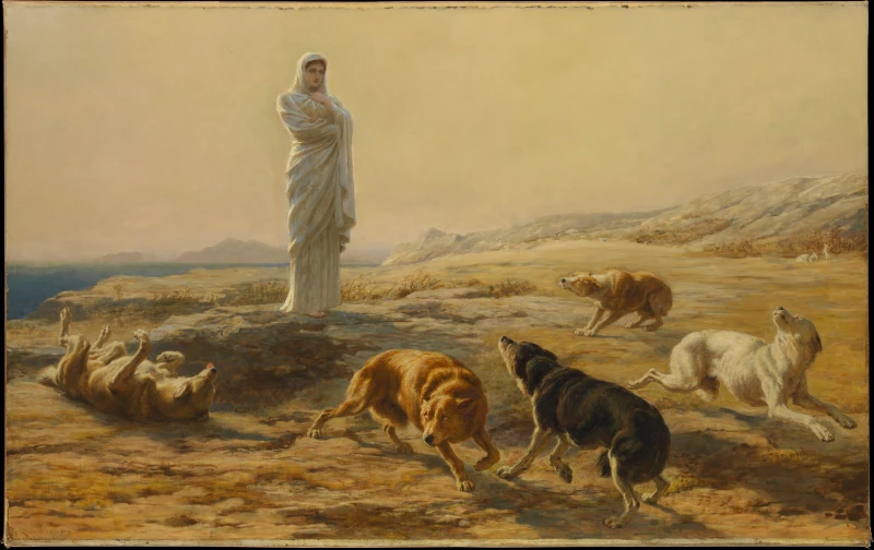 Pallas Athena and the Herdsman's Dogs — Briton Rivière, The Metropolitan Museum of Art