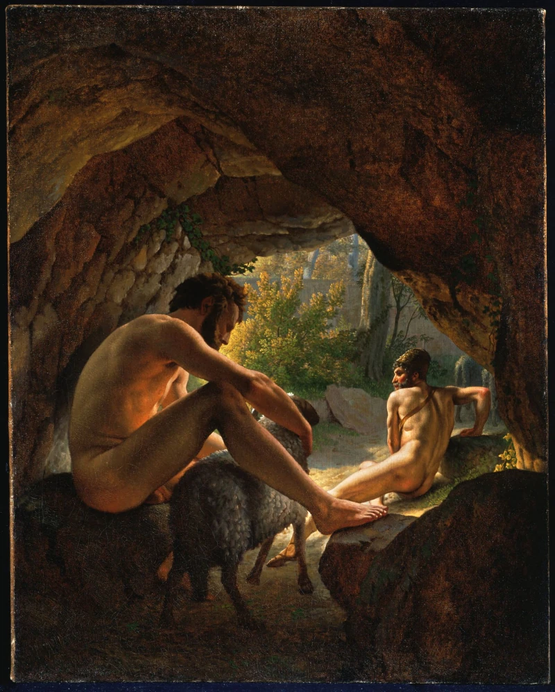 Ulysses Fleeing the Cave of Polyphemus — Christoffer Wilhelm Eckersberg, Princeton University Art Museum